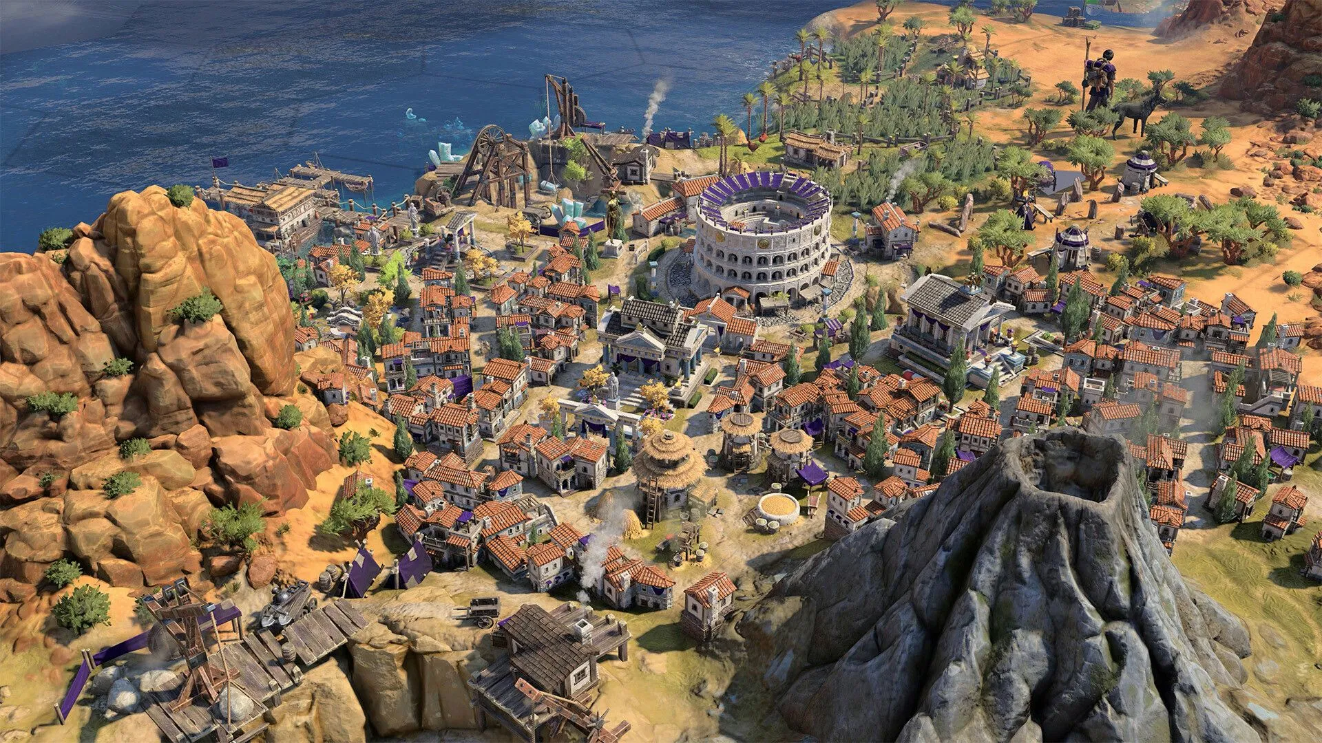 Giao diện chính trong Civilization 7, tập trung vào quản lý đế chế.