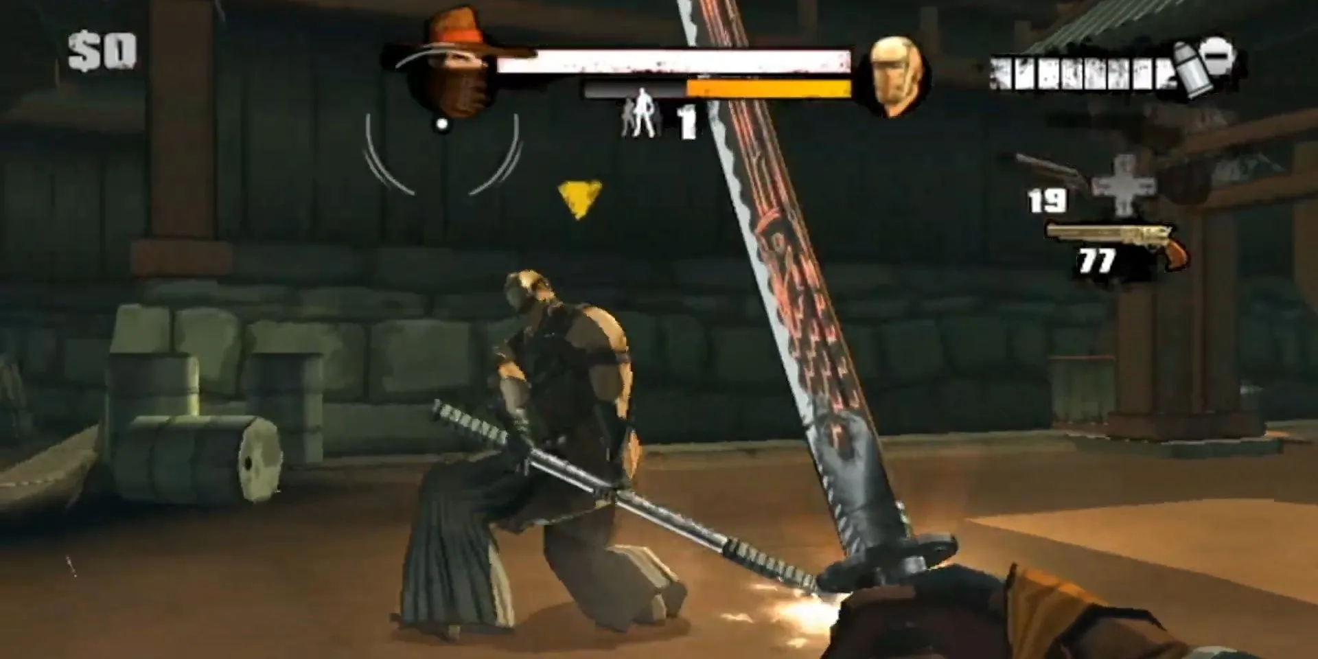 Pha hành động đấu kiếm và bắn súng trong game Red Steel 2 trên Wii