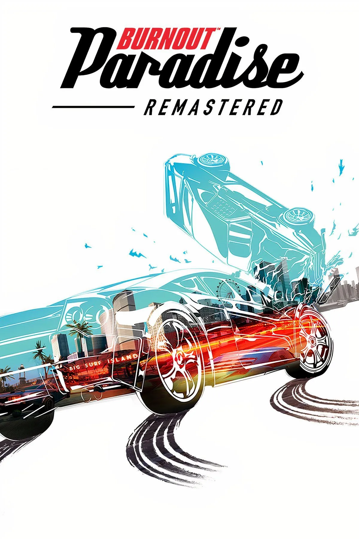 Bìa game Burnout Paradise, tựa game đua xe hành động tốc độ