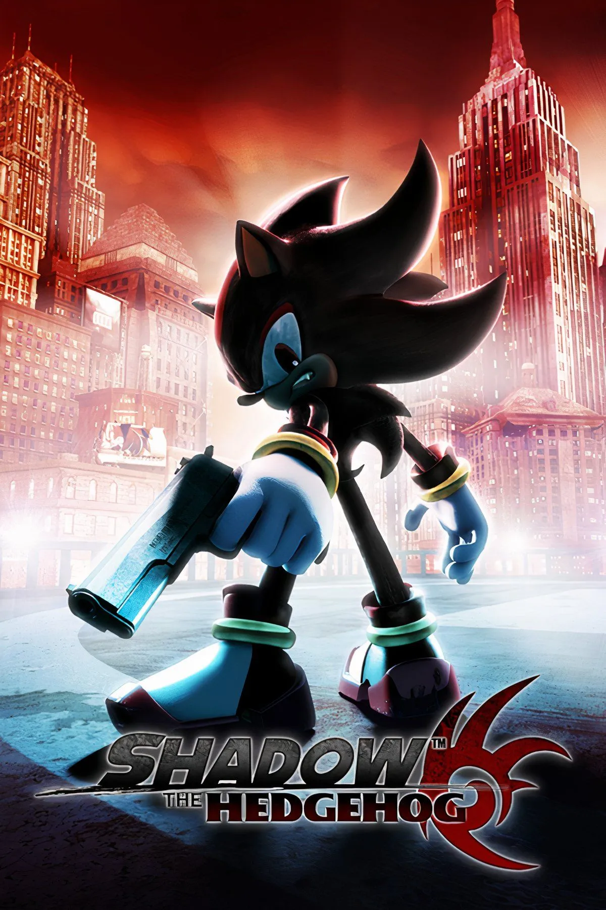 Bìa game Shadow the Hedgehog, tựa game tập trung vào hành trình của Shadow.