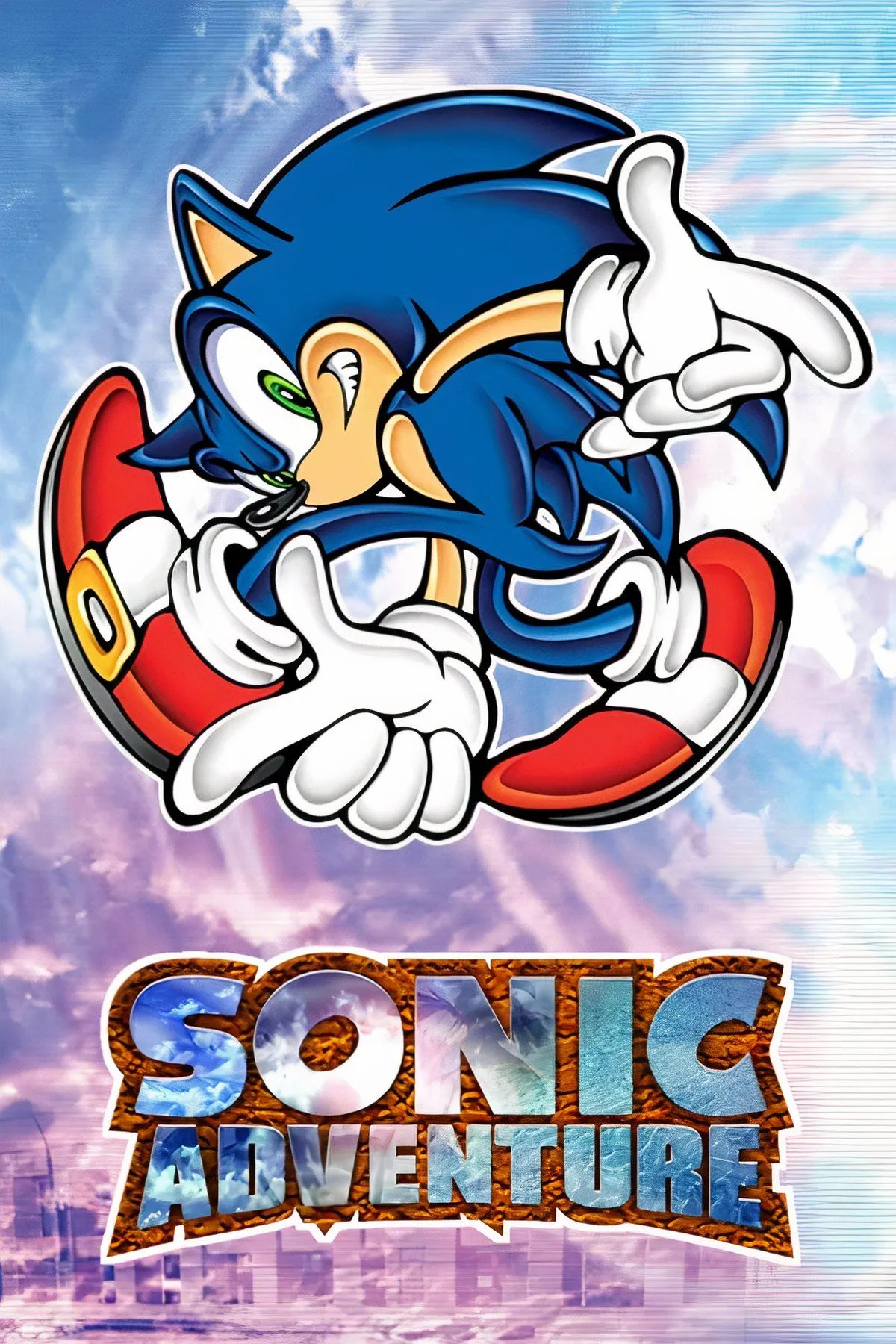 Bìa game Sonic Adventure, tựa game mang Sonic lên kỷ nguyên 3D.