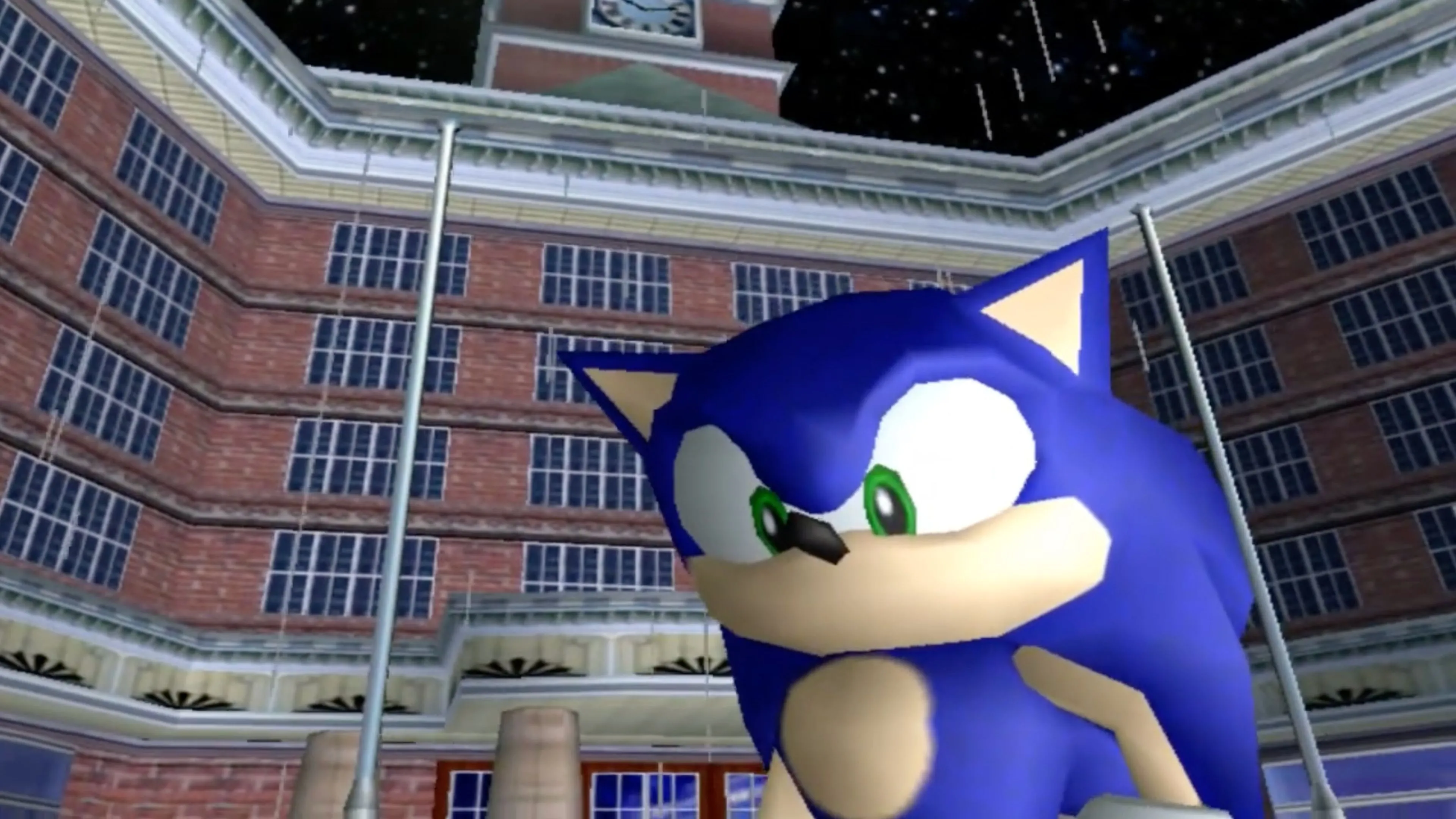 Cảnh Sonic, Tails và Amy đứng trên tàu trong game Sonic Adventure, minh họa sự xuất hiện của các nhân vật quen thuộc.
