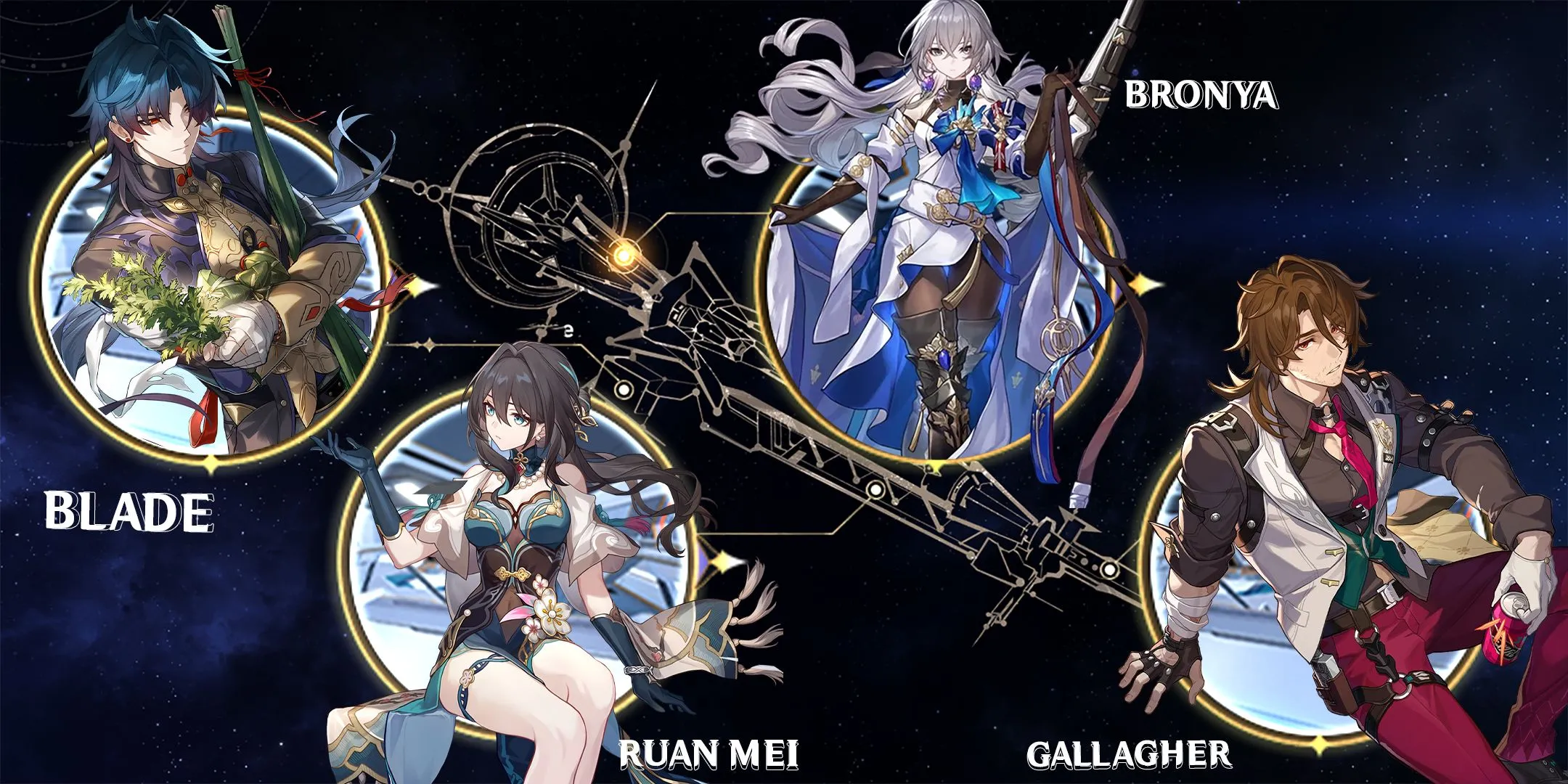 Đội hình Blade phối hợp Ruan Mei, Bronya và Gallagher, một lựa chọn mạnh mẽ và thân thiện với F2P trong Honkai Star Rail