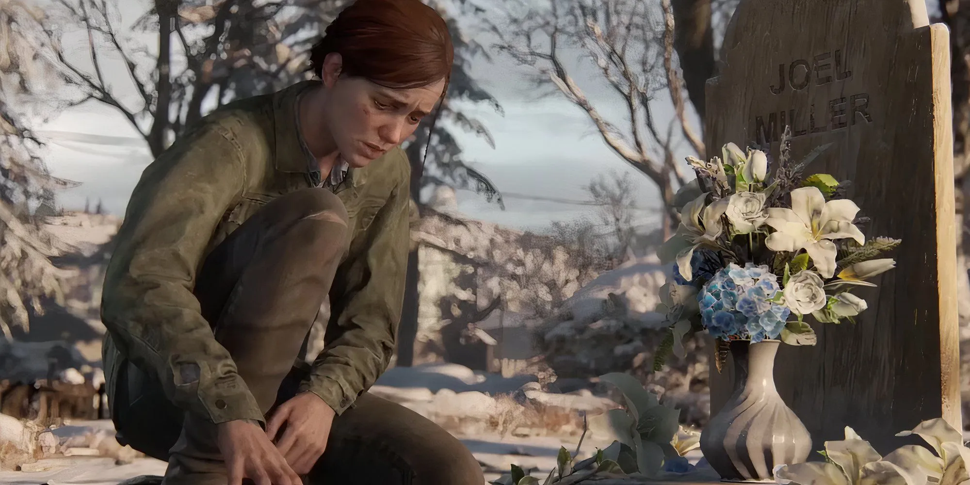 Ellie Williams bên giường bệnh của Joel Miller trong The Last of Us Part 2