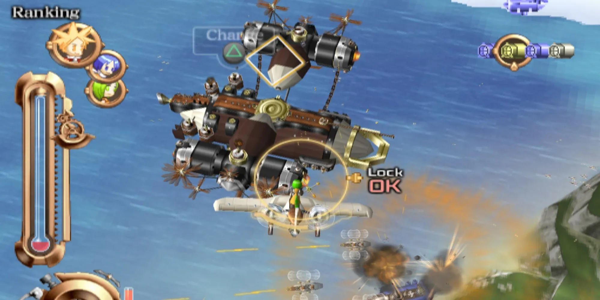 Gameplay Skygunner với tàu bay trên PS2