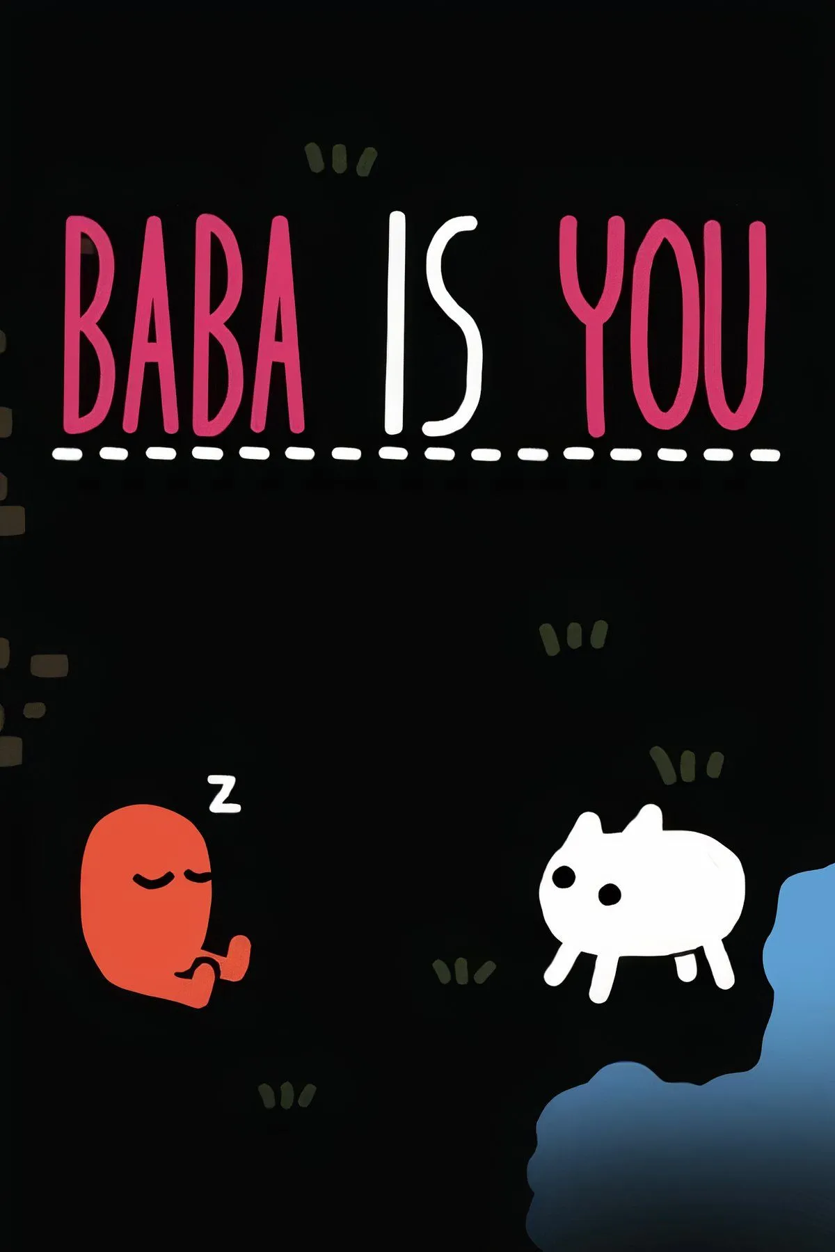 Giao diện game Baba Is You với các khối văn bản điều khiển luật chơi