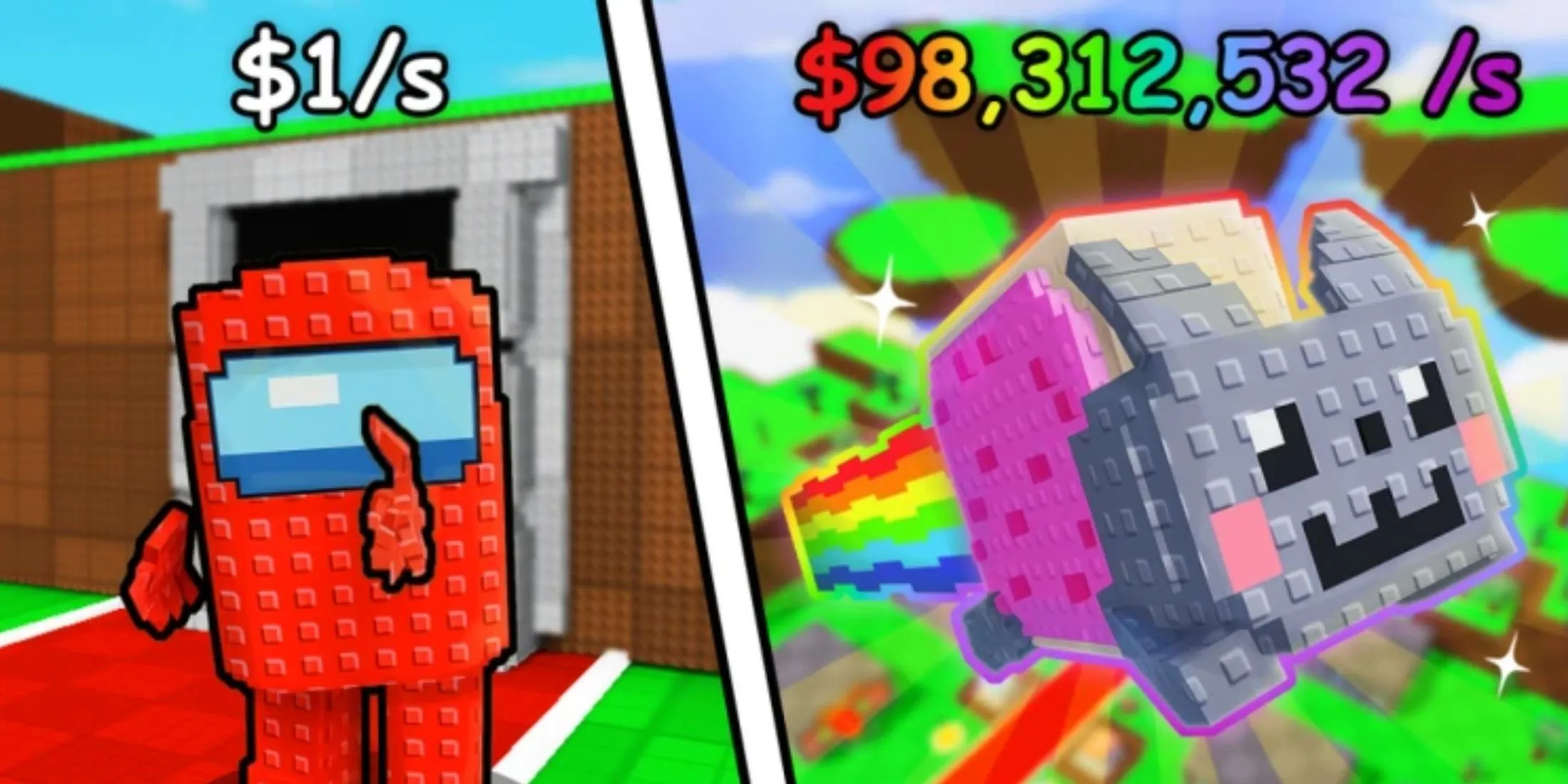 Hình ảnh các nhân vật meme trong game Steal a Meme Roblox, biểu tượng của sự đa dạng và giá trị game
