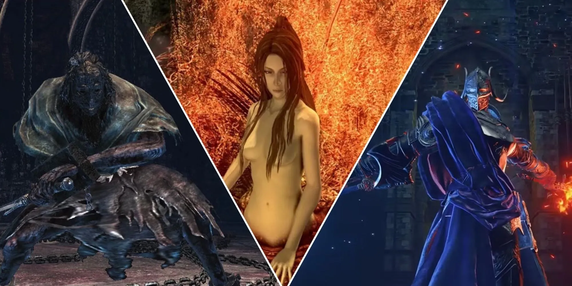 Hình ảnh minh họa về những con trùm nữ ấn tượng trong các tựa game Soulsborne