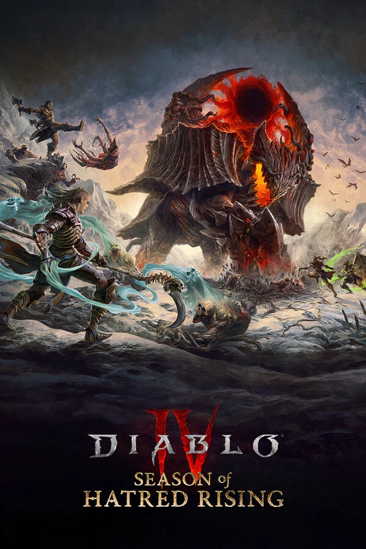 Hình ảnh tổng quan về Diablo 4, gợi nhắc những cuộc chiến nảy lửa và khám phá vô tận trong thế giới Sanctuary.