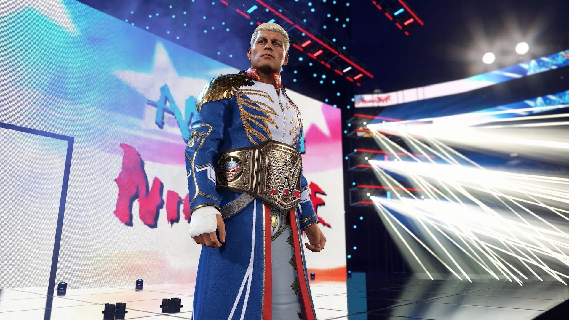 Khán giả reo hò cổ vũ trong một trận đấu đỉnh cao của WWE 2K25