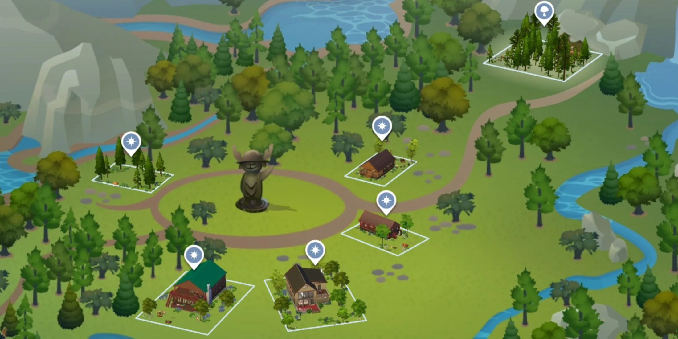 Khu cắm trại Granite Falls trong The Sims 4 Outdoor Retreat