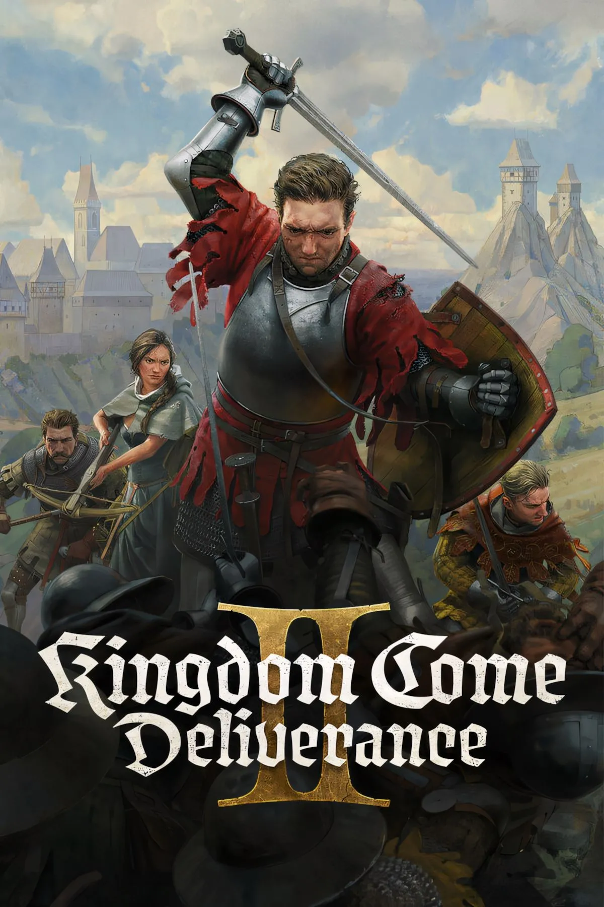 Kingdom Come: Deliverance II: Henry cưỡi ngựa qua một ngôi làng cổ kính ở Bohemia