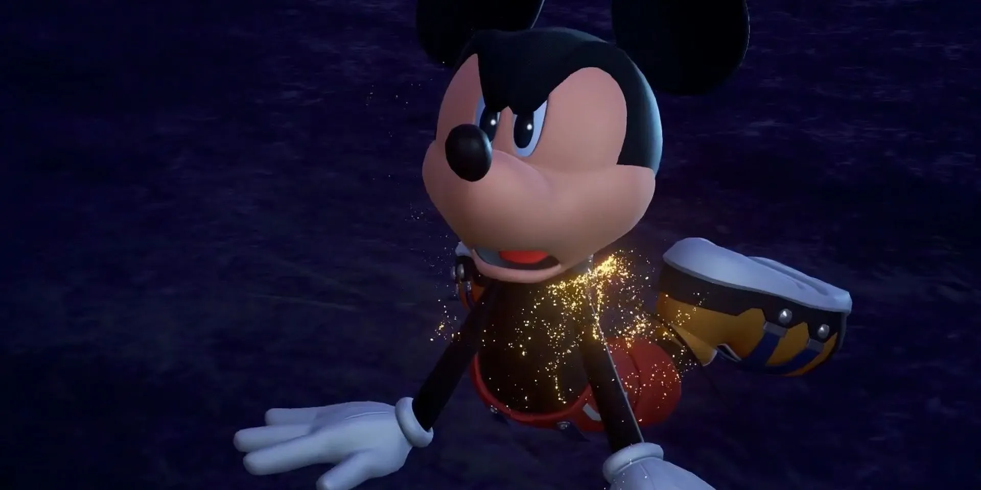 Mickey Mouse không mặc áo trong game Kingdom Hearts 0.2