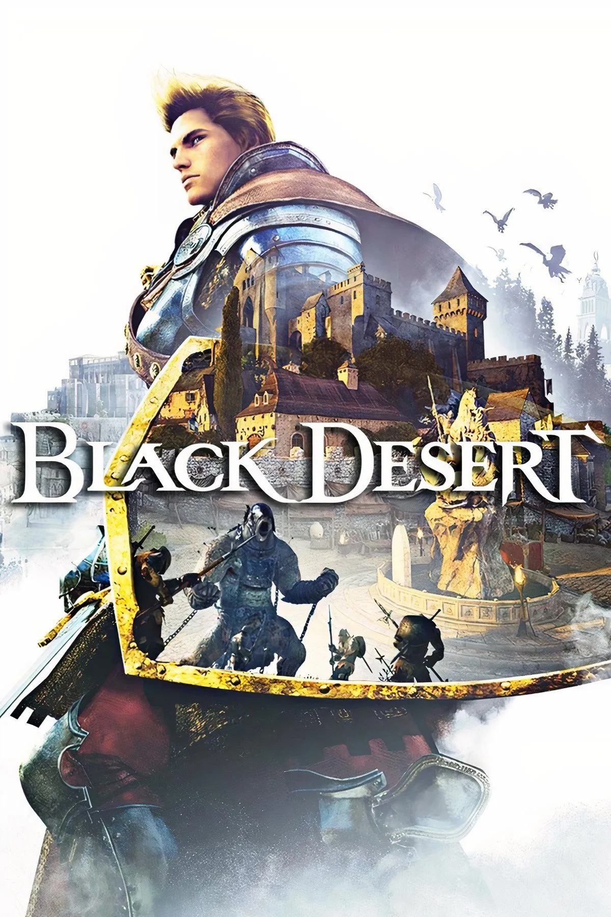 Một nhân vật đang di chuyển trên lưng ngựa qua sa mạc rộng lớn trong Black Desert Online