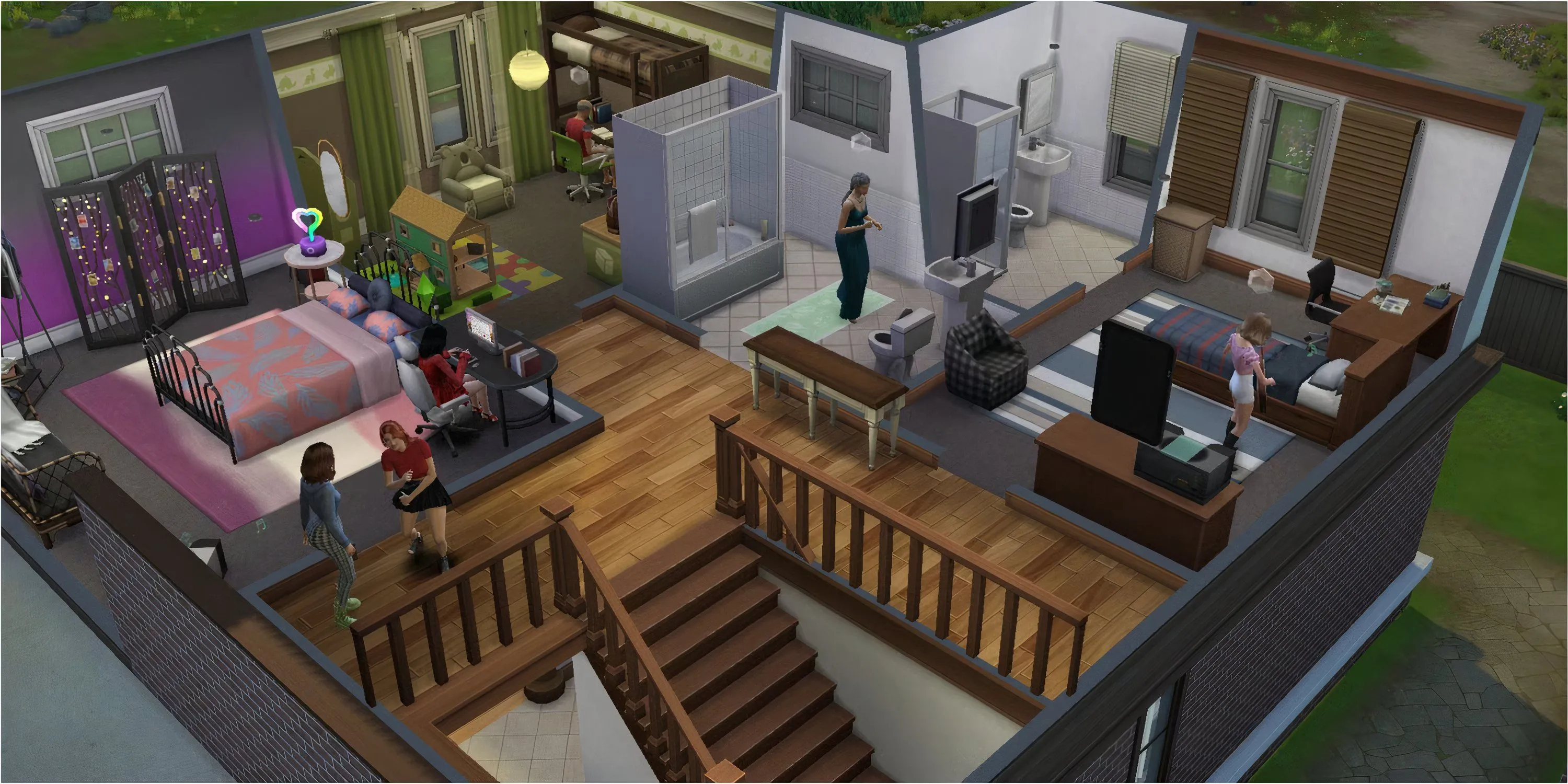 Ngôi nhà BridgeCreek Drive Price Family Residence ở Copperdale, bối cảnh lý tưởng cho câu chuyện tuổi học trò trong Sims 4