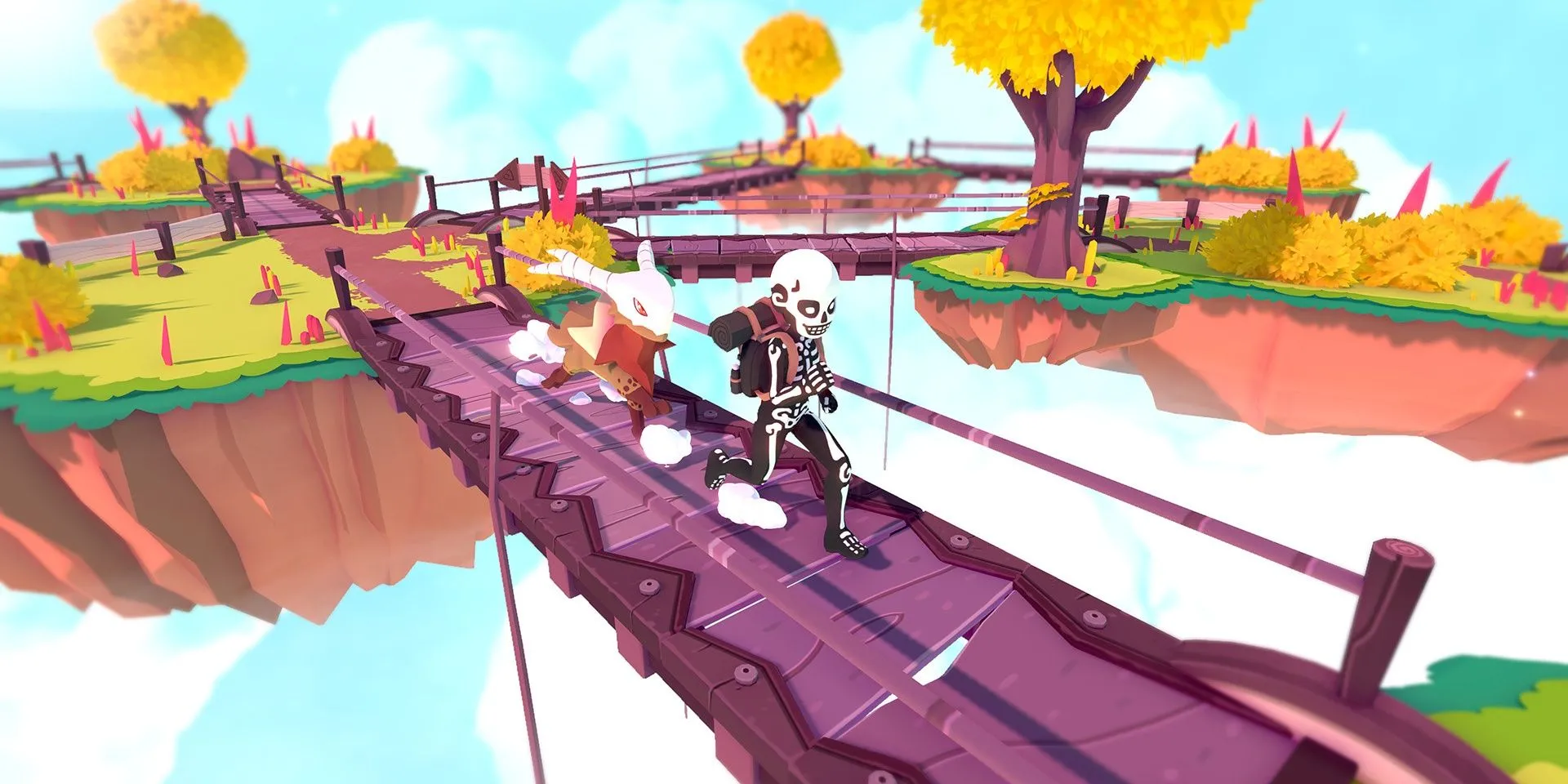 Người chơi cùng quái vật Temtem khám phá thế giới online trong game Temtem.