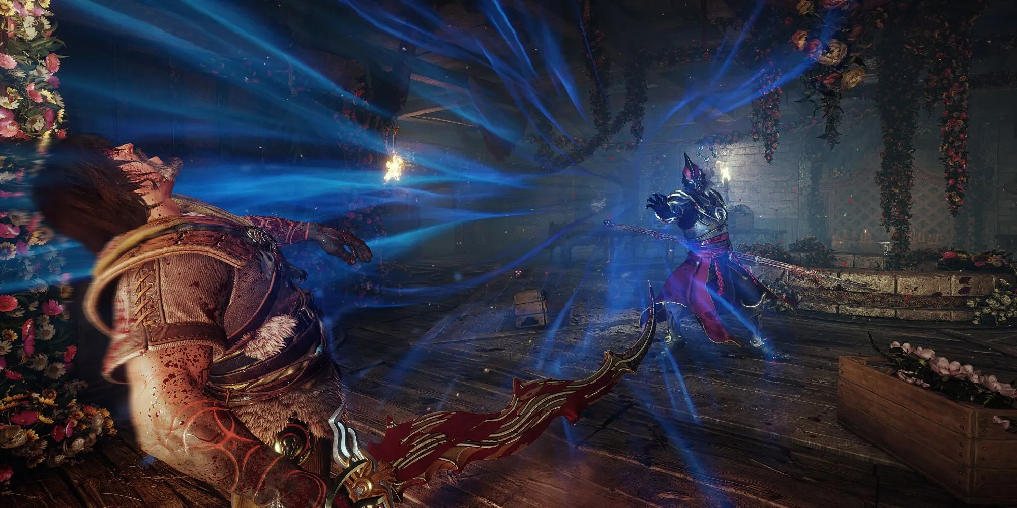 Người chơi đối đầu kẻ địch trong thế giới game Blades of Fire