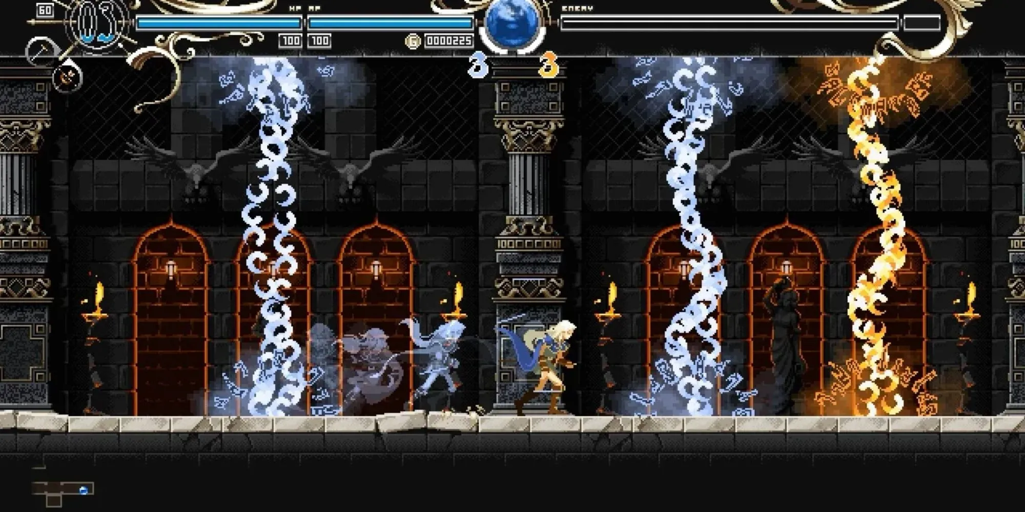 Nhân vật Deedlit chiến đấu trong game Metroidvania Record of Lodoss War -Deedlit in Wonder Labyrinth-