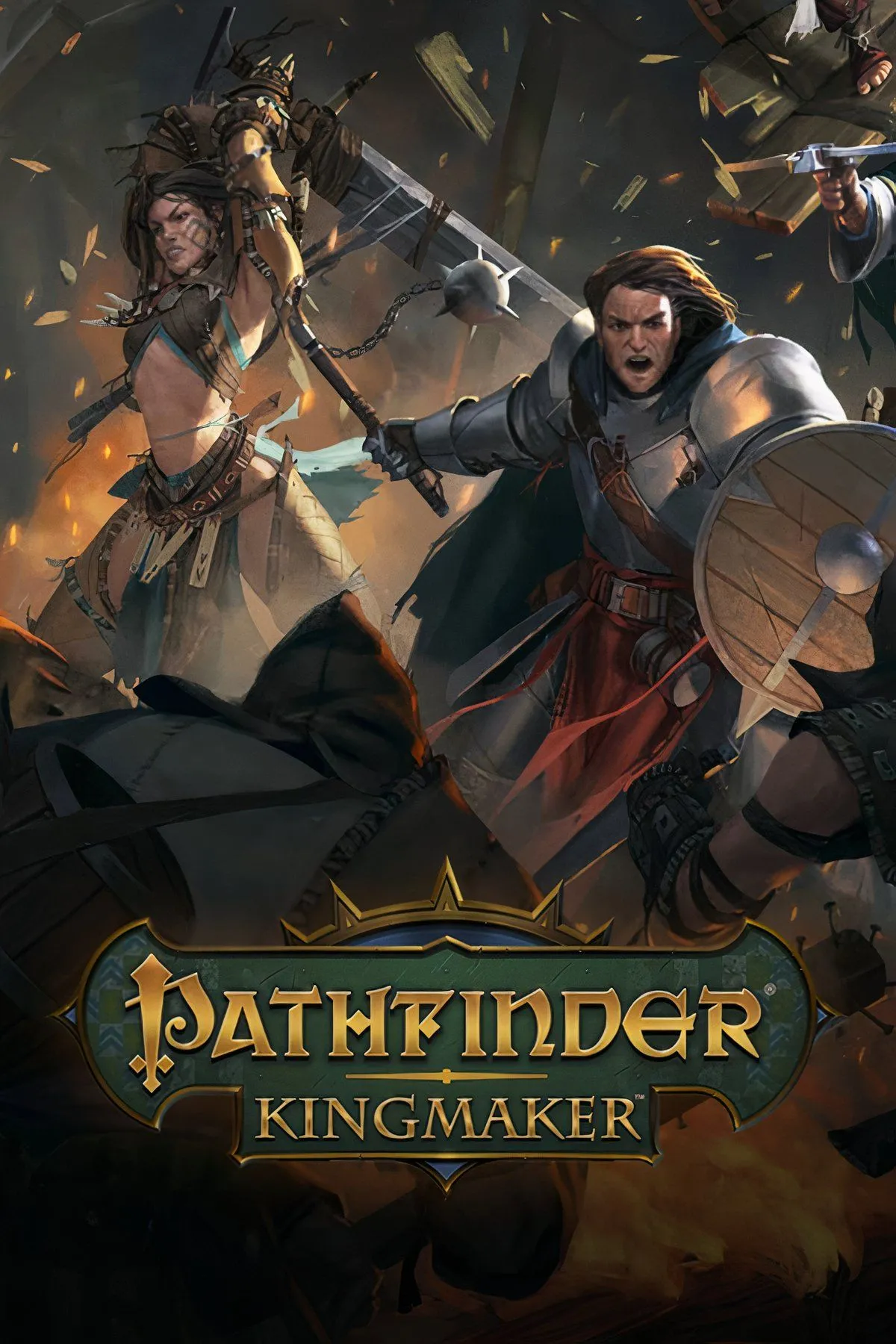 Nhóm anh hùng trong Pathfinder Kingmaker chiến đấu cùng nhau, một game RPG dựa trên bàn cờ