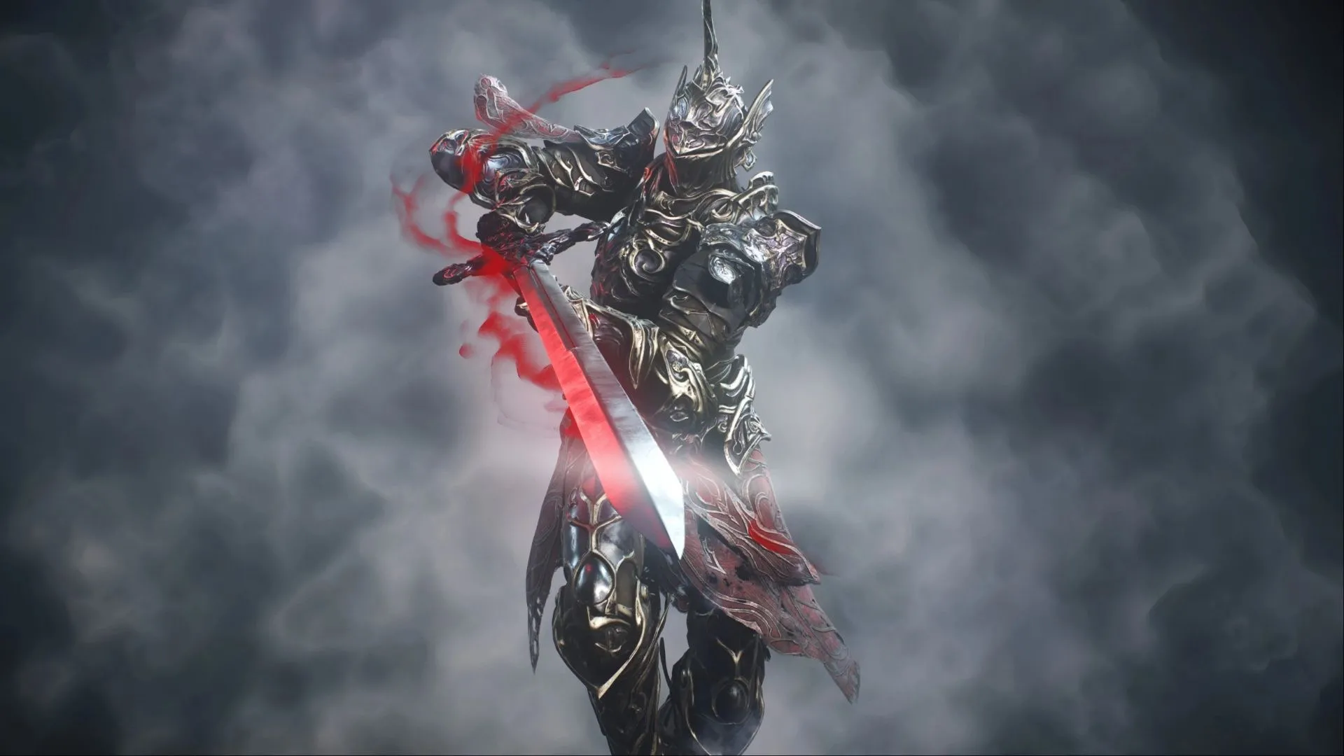 Penetrator, boss với vẻ ngoài đáng sợ nhưng dễ đánh trong Demon's Souls, đang vung kiếm.