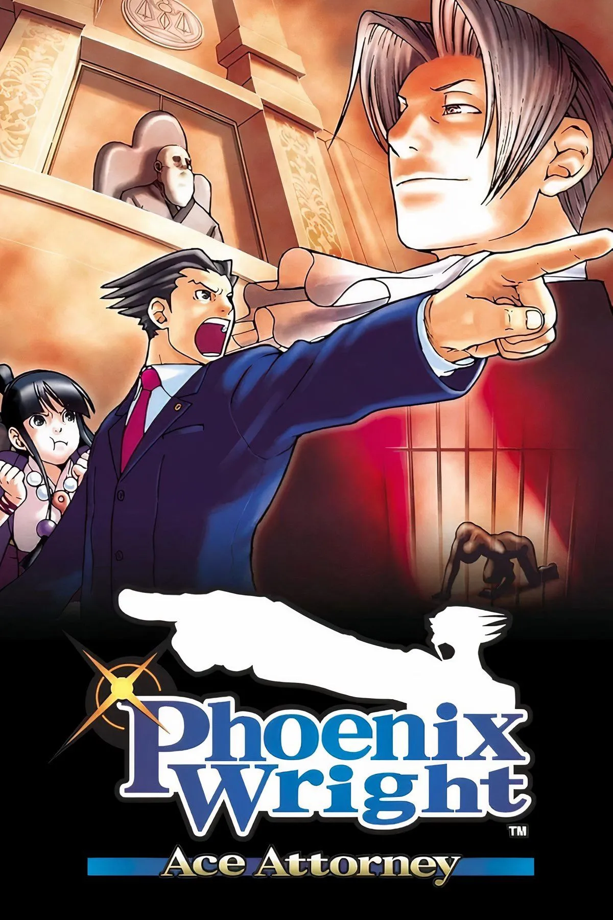 Phoenix Wright với phong cách đồ họa đặc trưng của series Ace Attorney