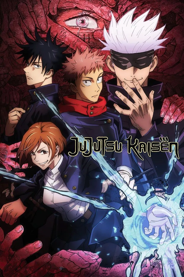 Poster chính thức của anime Jujutsu Kaisen, minh họa thế giới chú thuật sư đầy bí ẩn.
