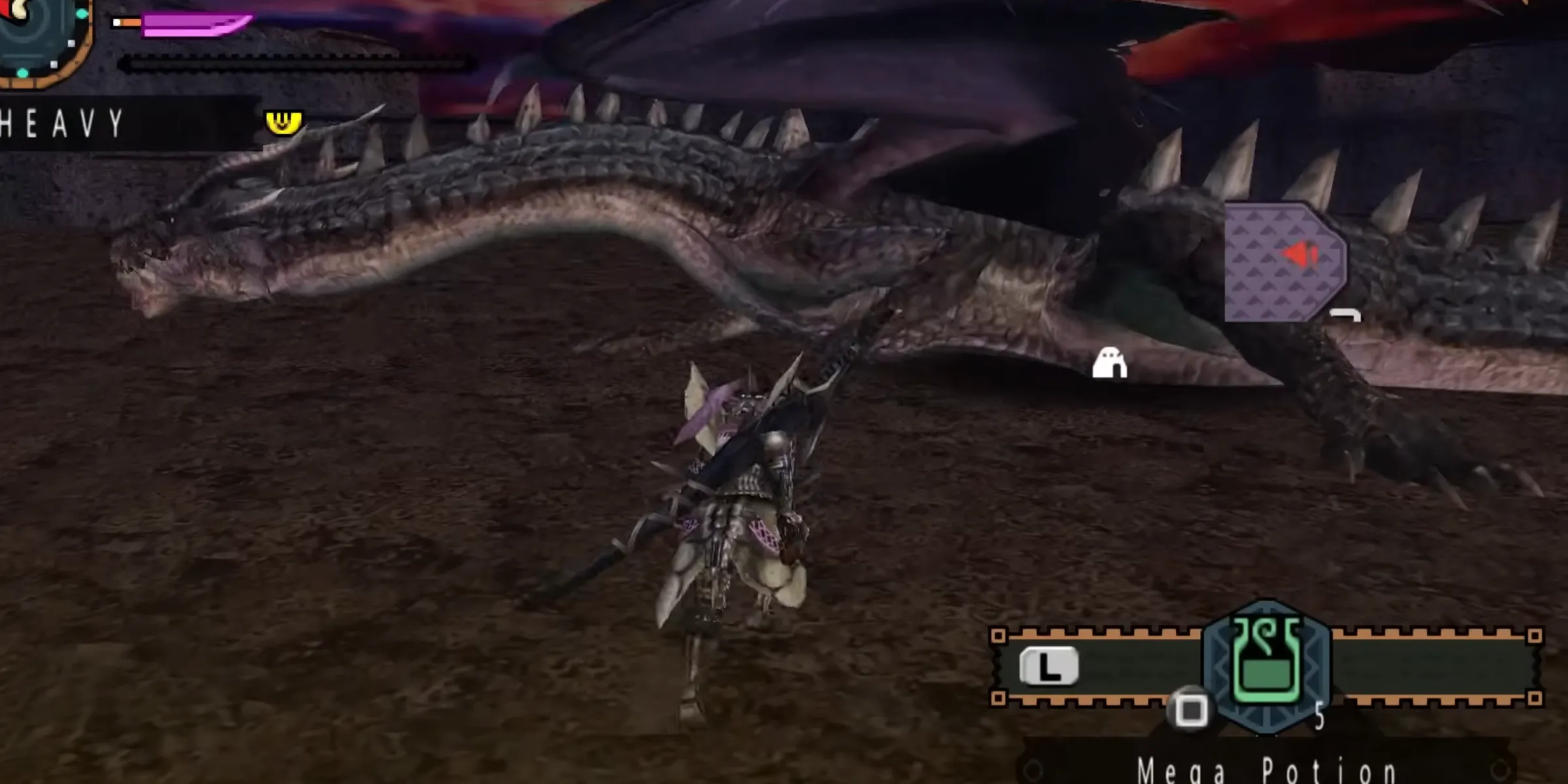 Rồng Fatalis, một trong những con trùm nổi bật của Monster Hunter PS2