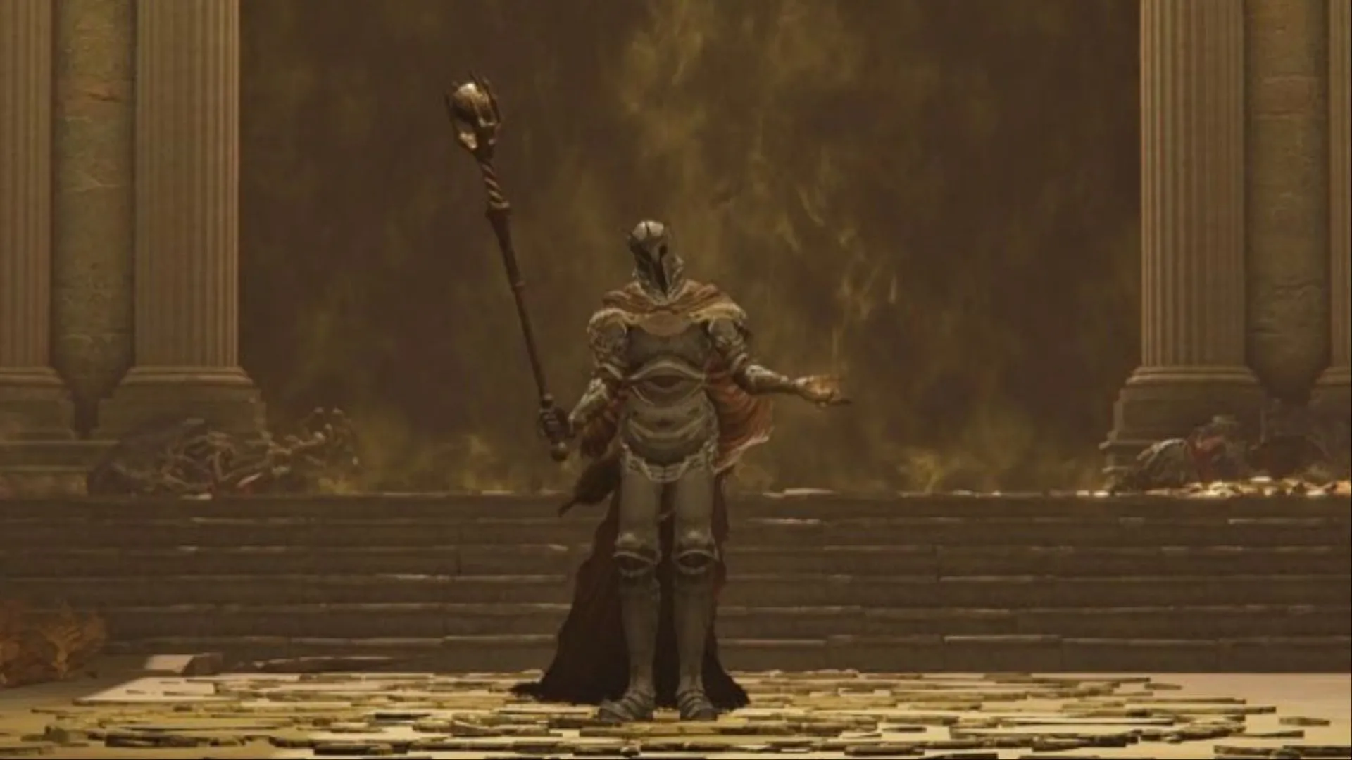 Sir Gideon Ofnir, Kẻ Toàn Tri trong Elden Ring, là một boss cực kỳ dễ đánh dù xuất hiện khá muộn trong game.