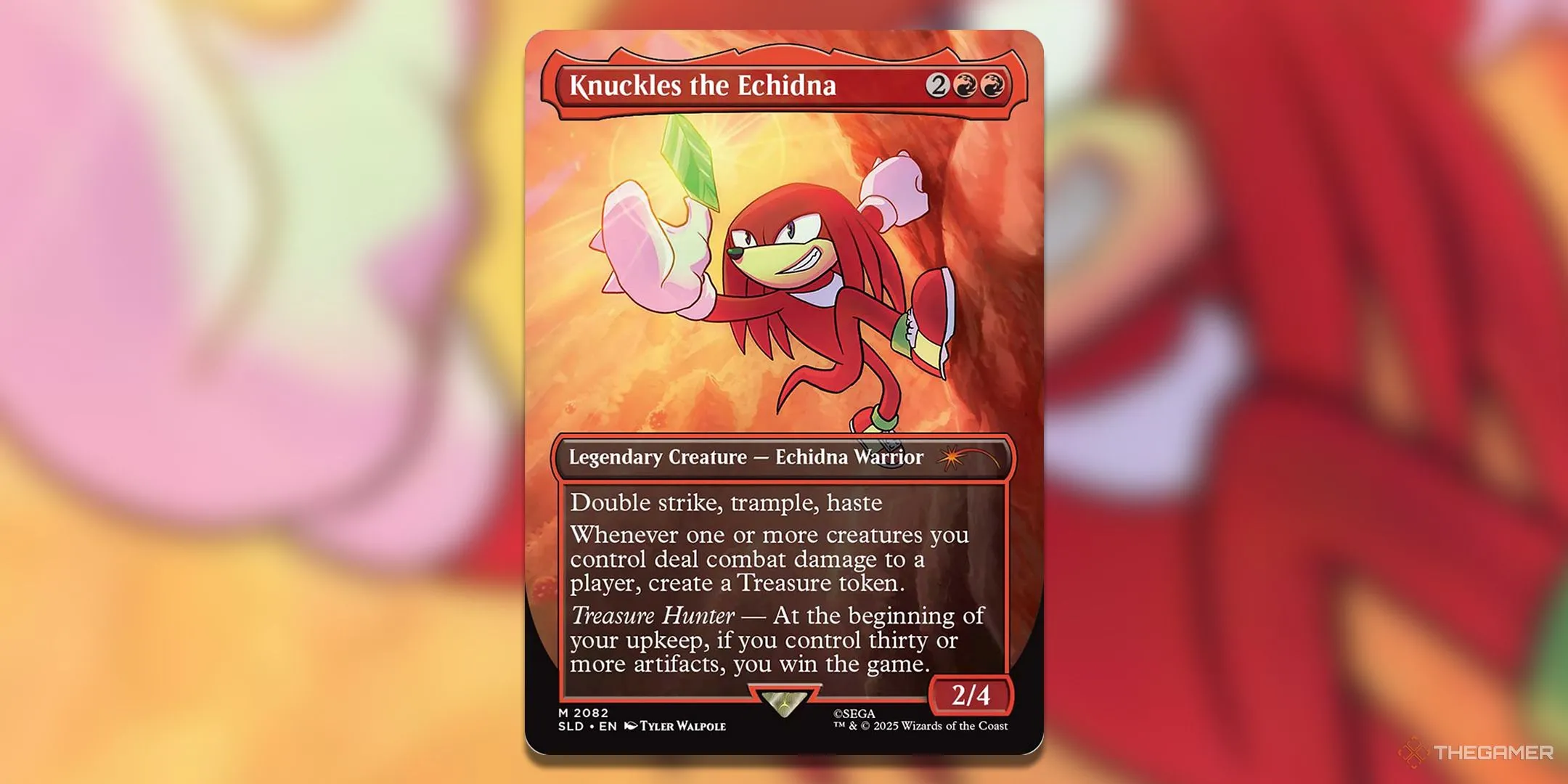 Thẻ bài Knuckles The Echidna MTG, một Commander tập trung vào điều kiện thắng phụ với Artifact