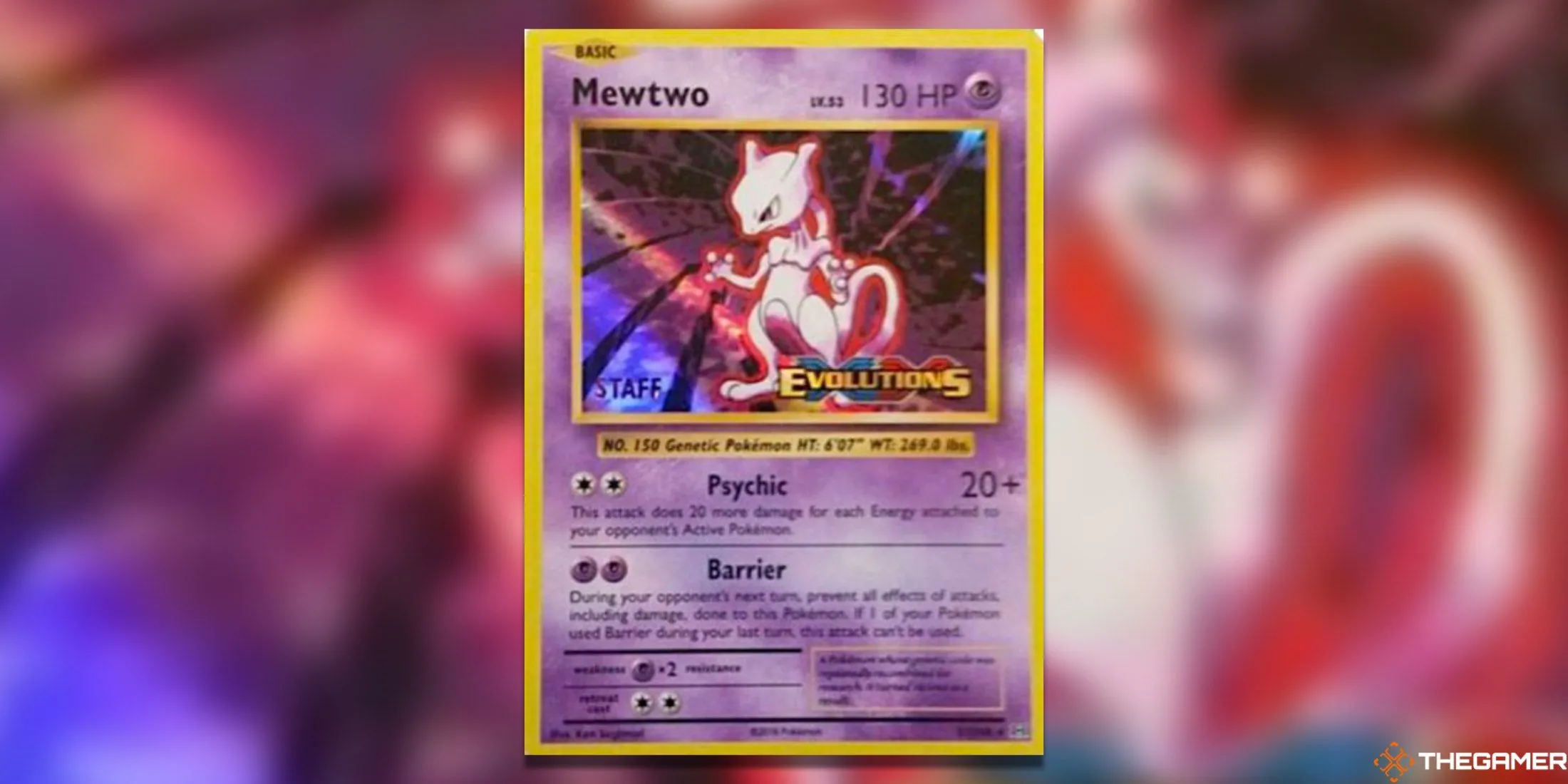 Thẻ bài Pokemon TCG Prerelease Mewtwo XY Promo 51/108 với artwork quen thuộc nhưng có giá trị cao