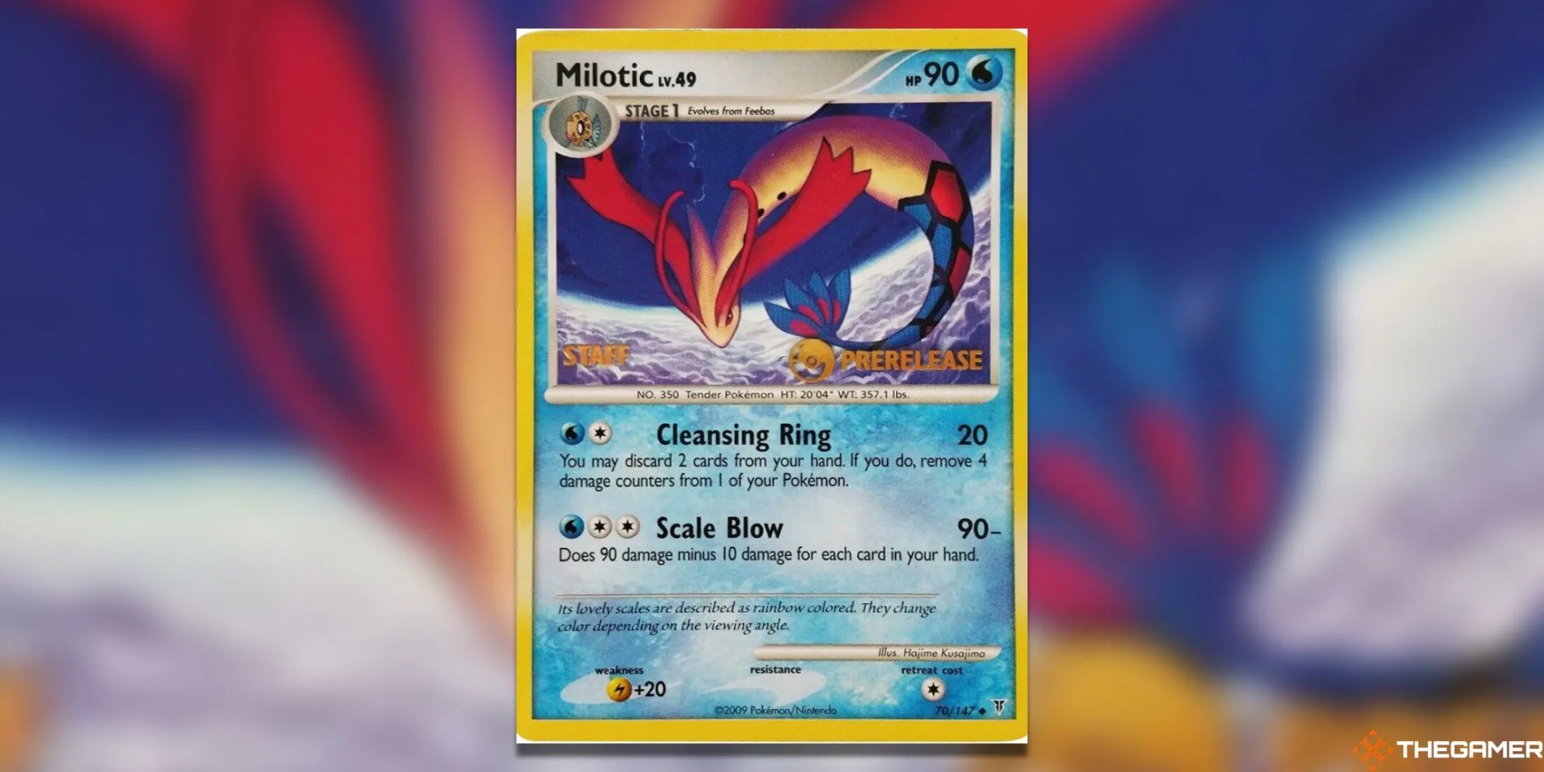 Thẻ bài Pokemon TCG Prerelease Milotic Nintendo Promo 70/147 với thiết kế đẹp mắt và giá trị cao