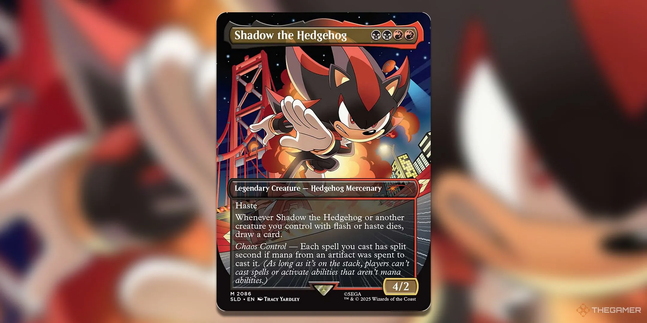 Thẻ bài Shadow The Hedgehog trong Magic The Gathering, được đánh giá là Ultimate Life Form với khả năng Split Second