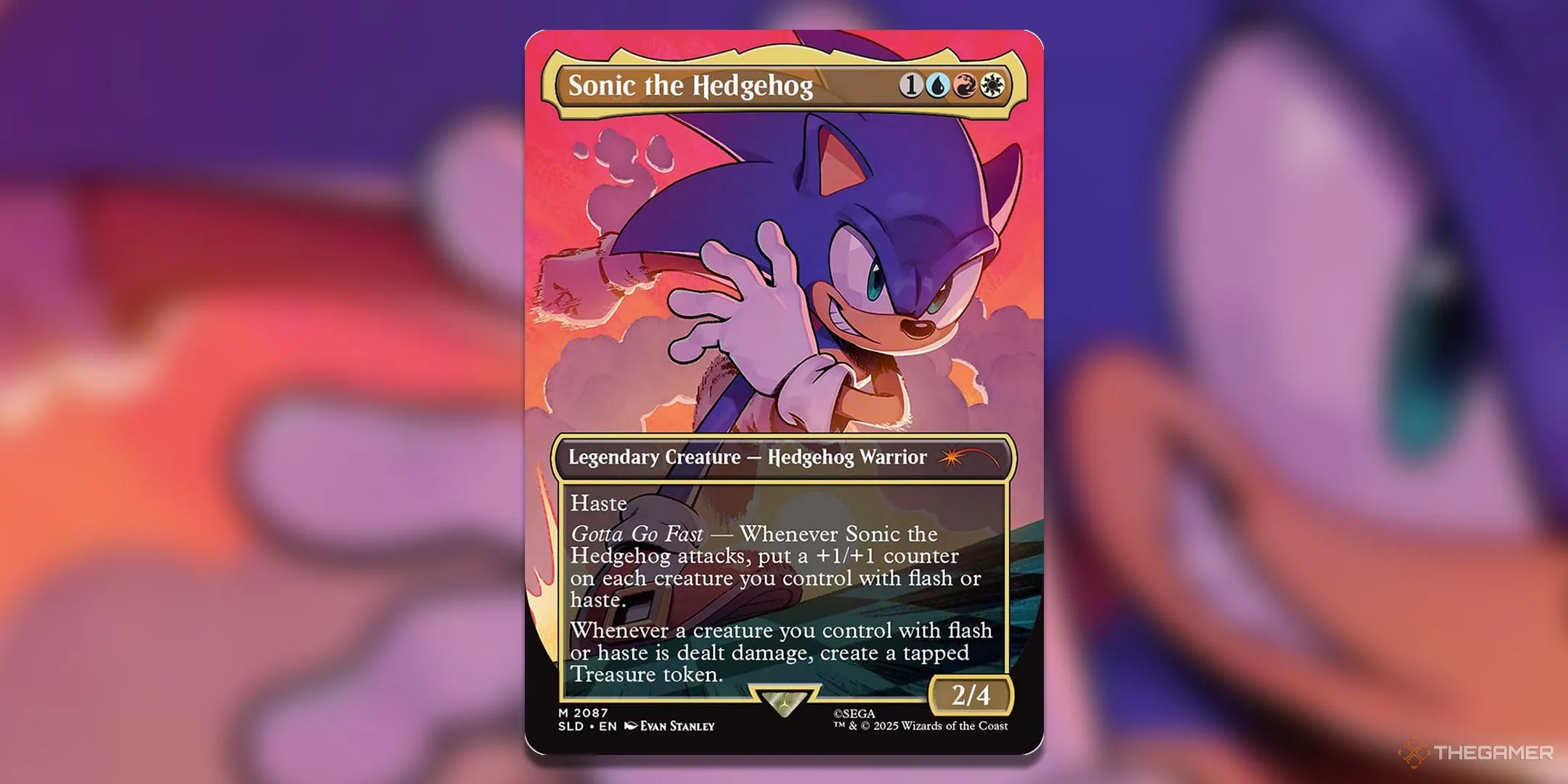 Thẻ bài Sonic The Hedgehog trong Magic The Gathering, biểu tượng cho archetype Haste-matters mới
