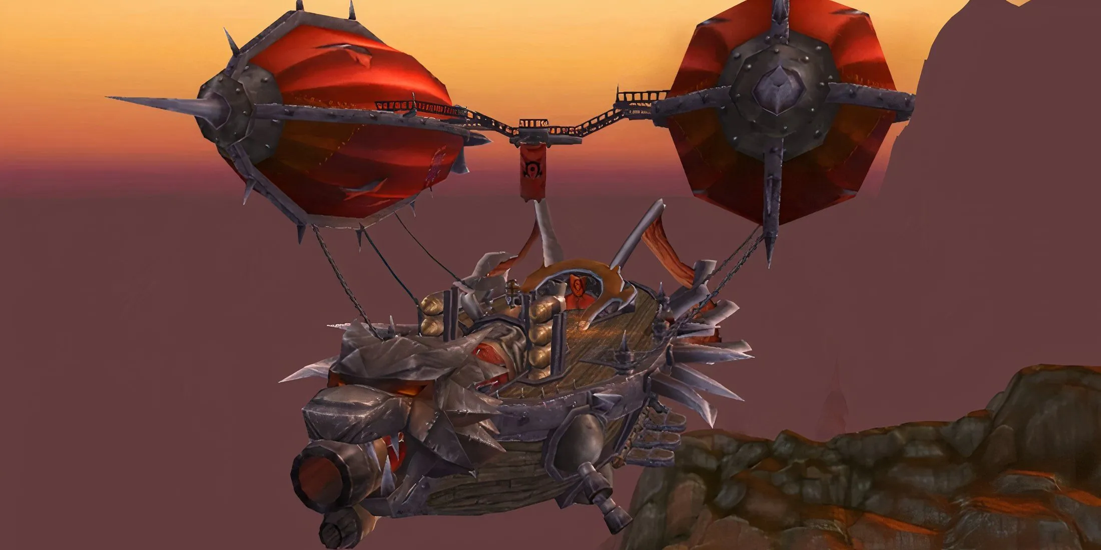 Thiết giáp hạm Hellscream's Fist của phe Horde chuẩn bị tiến vào Pandaria