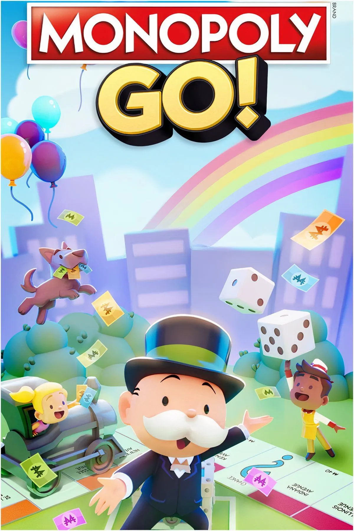 Tổng quan về giao diện game Monopoly GO, nơi người chơi tranh tài kiếm Express Coins