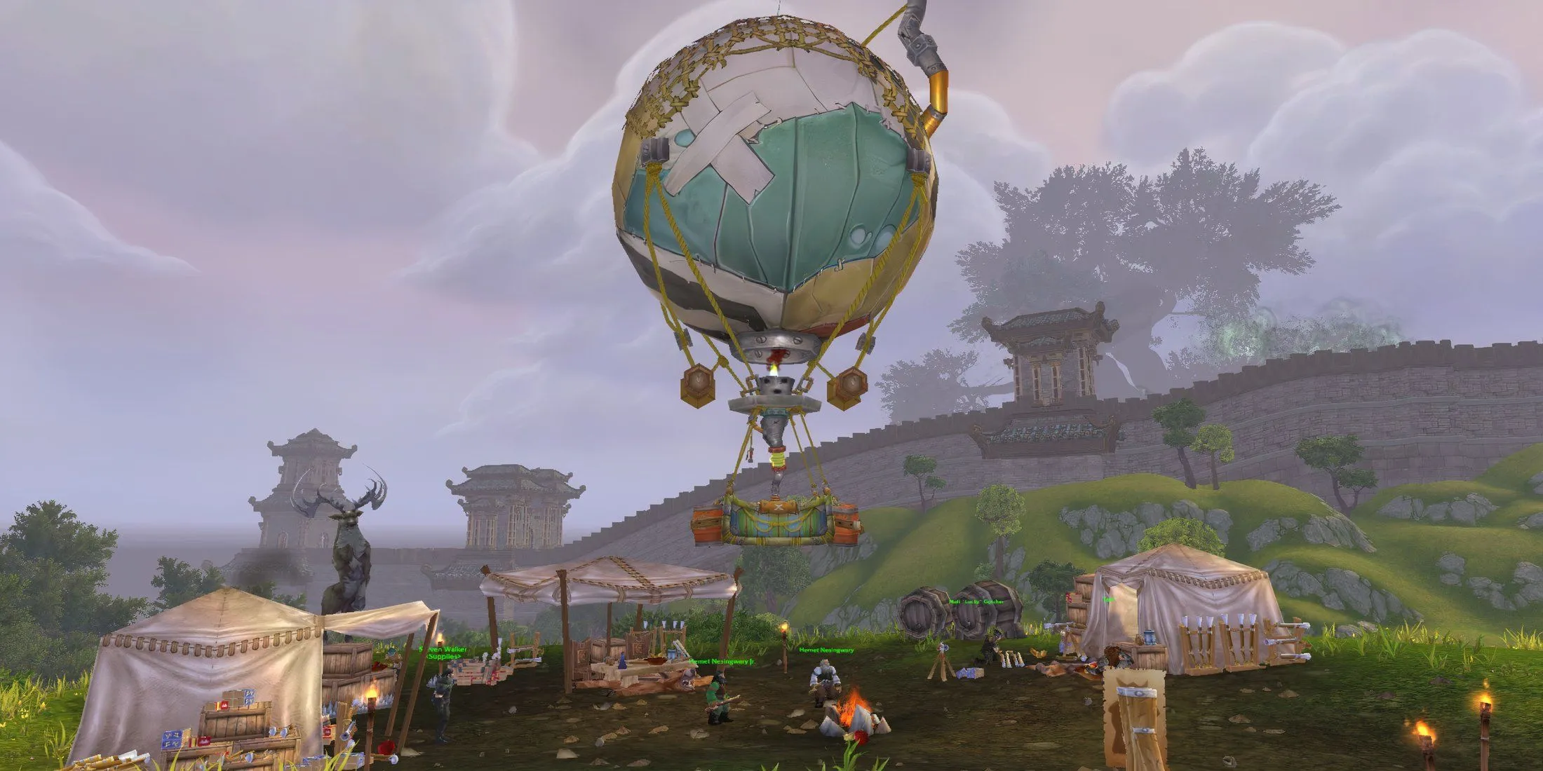Trại Safari quen thuộc của Nesingwary tại vùng Karasang Wilds trong WoW Mists of Pandaria