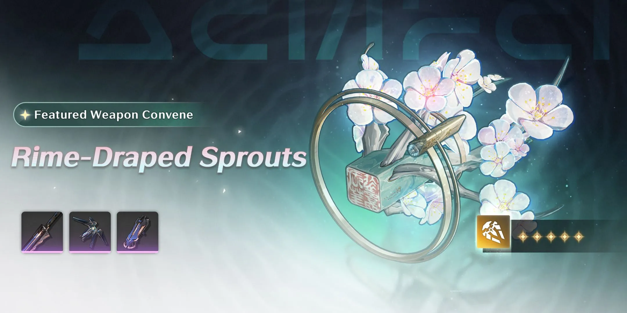 Vũ khí Rime-Draped Sprouts xuất hiện cùng Zhezhi Wuthering Waves 1.2